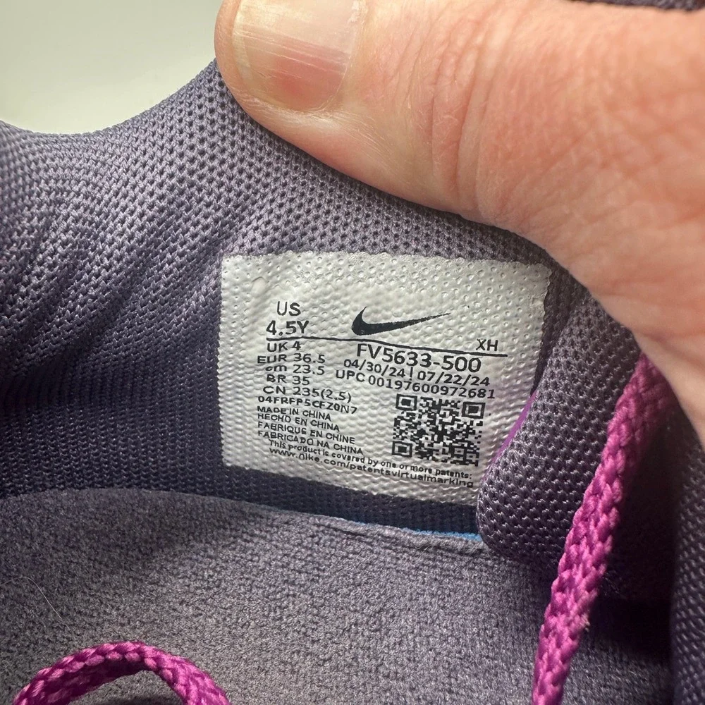 Nike Ja 2 Nightmare Basketball Shoes Kids 4.5Y Purple Teal FV5633-500
